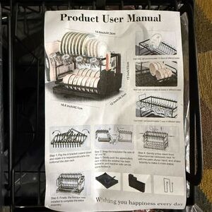 Dish Drying Rack with Utensil Holder